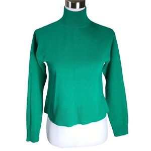 & Other Stories Green Mock Sweater